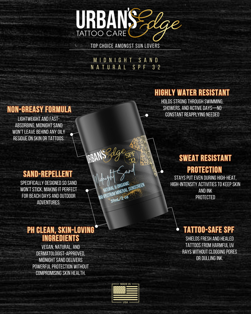Midnight Sand NATURAL & VEGAN Sunscreen SPF 32