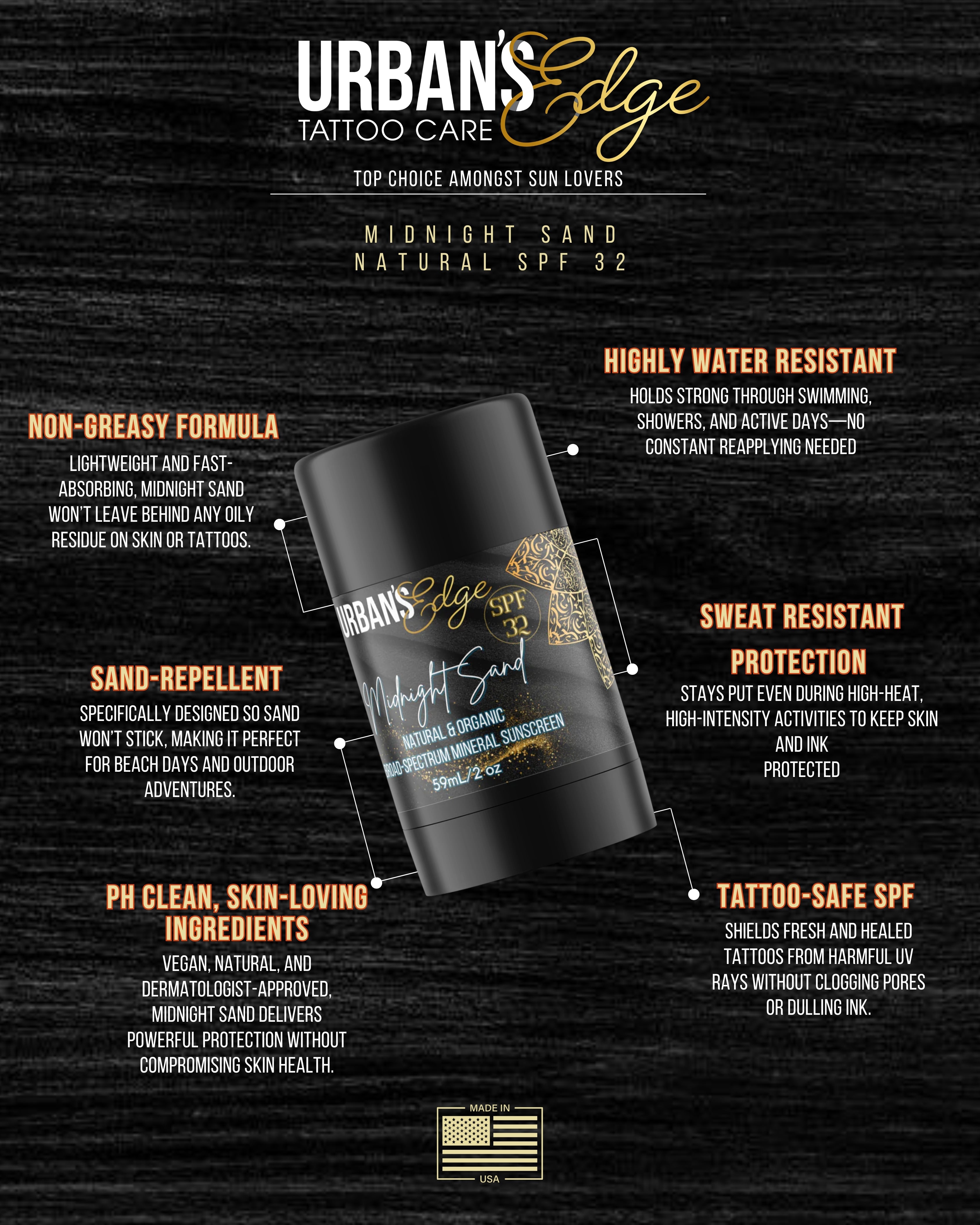 Midnight Sand NATURAL & VEGAN Sunscreen SPF 32