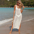 Knitted Crochet Beach Cover up Sexy Cutout Seaside Holiday Sun Protection Shirt Bikini Cover up Crochet hook
