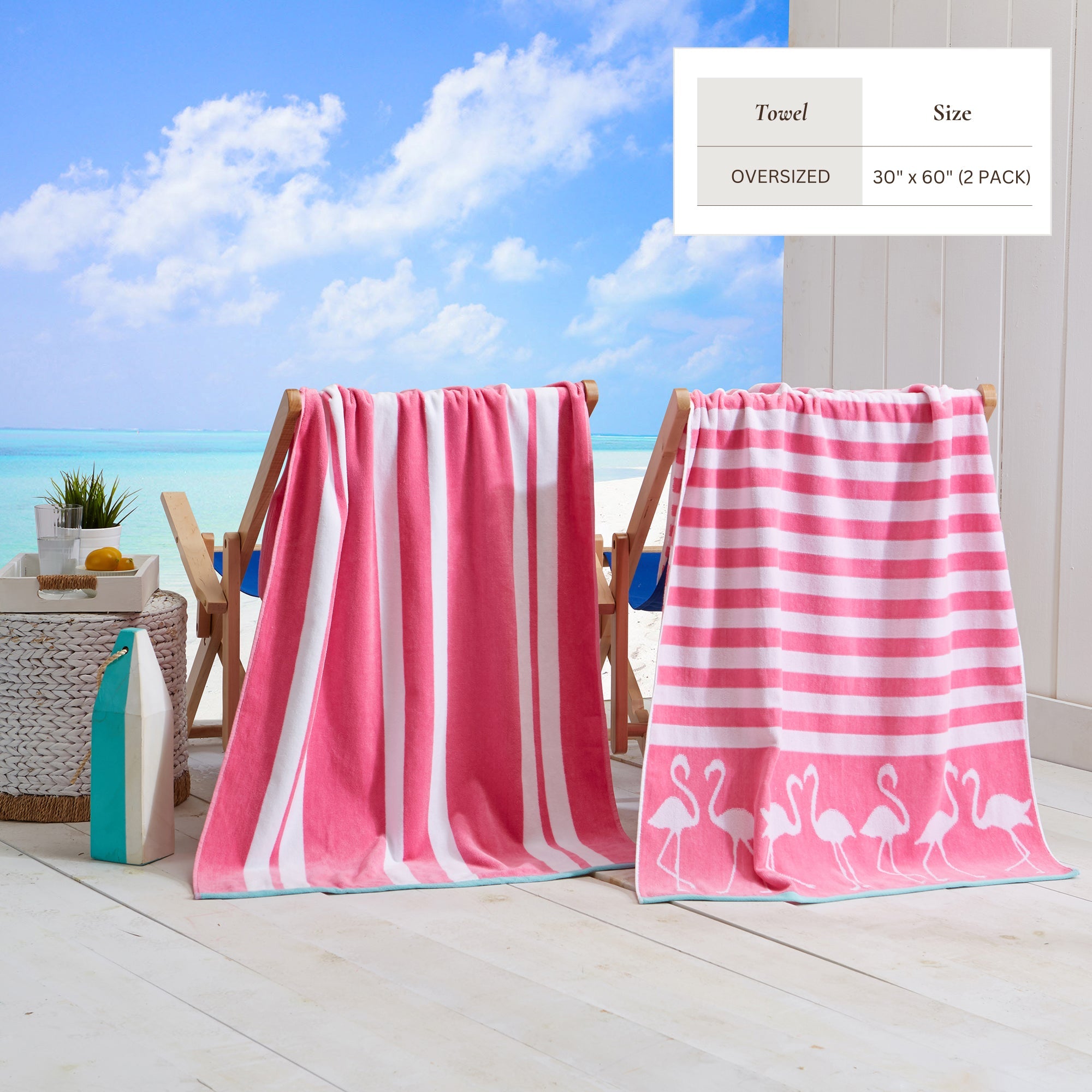 Cotton Velour Beach Towel - Maui Collection